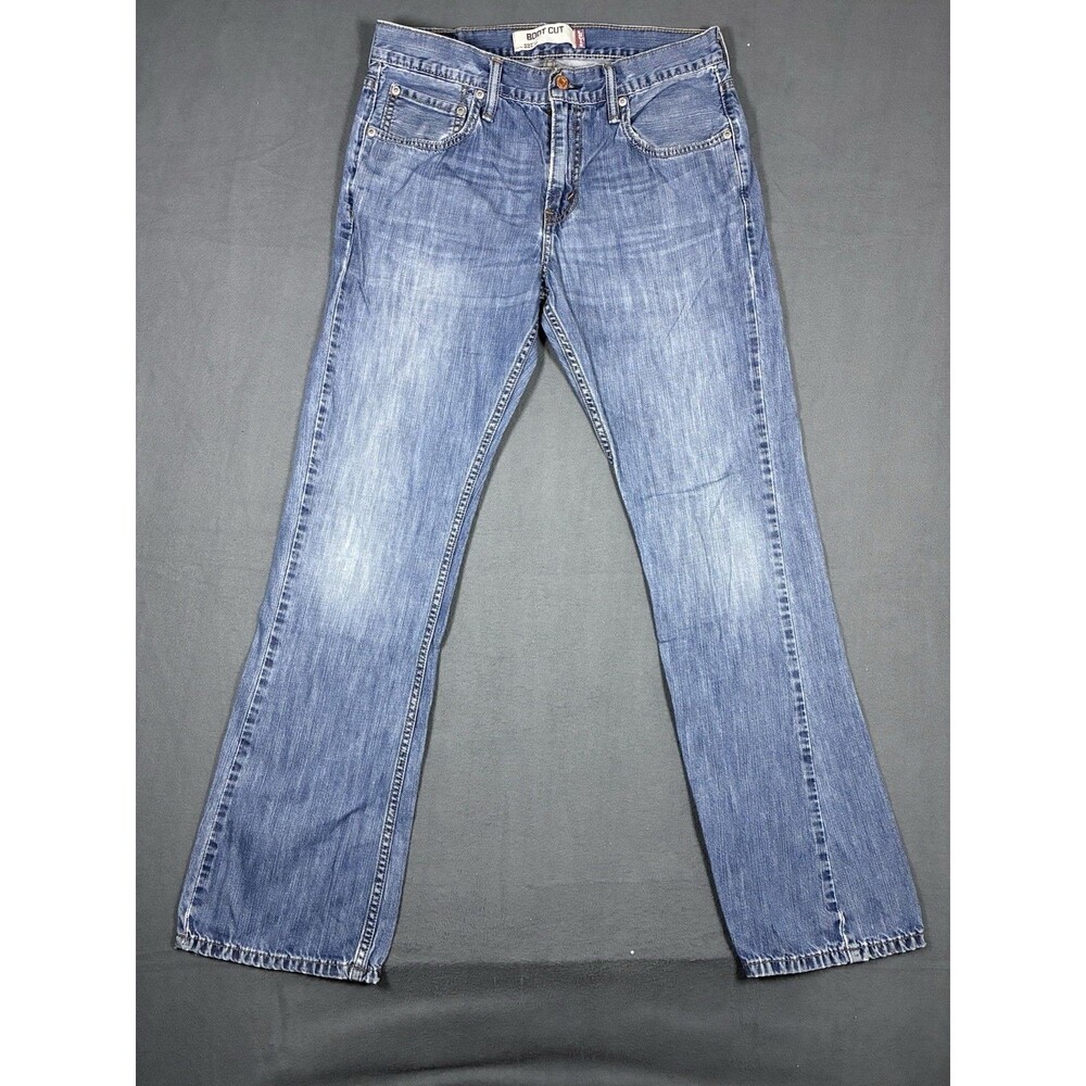 Levi's 527 Slim Bootcut Jeans Men 32x32 Blue Distressed Western Cowboy Denim Y2K